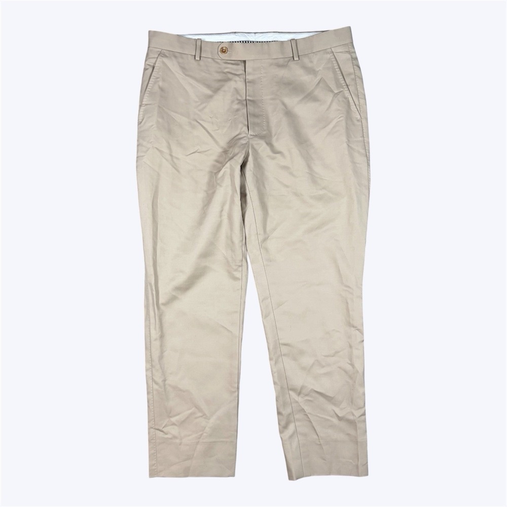 Billy Reid Pants Men's 34x27 Khaki Cotton Dress Trousers Custom